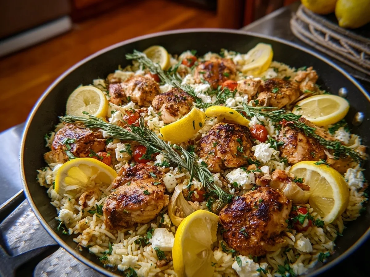 30-Minute One-Pot Greek Chicken & Lemon Rice Dinner - Image 1