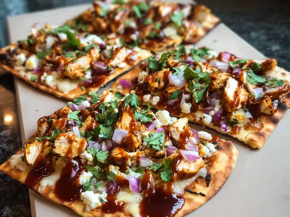 BBQ Chicken Flatbread: 30g Protein, Quick Meal Prep - Image 1
