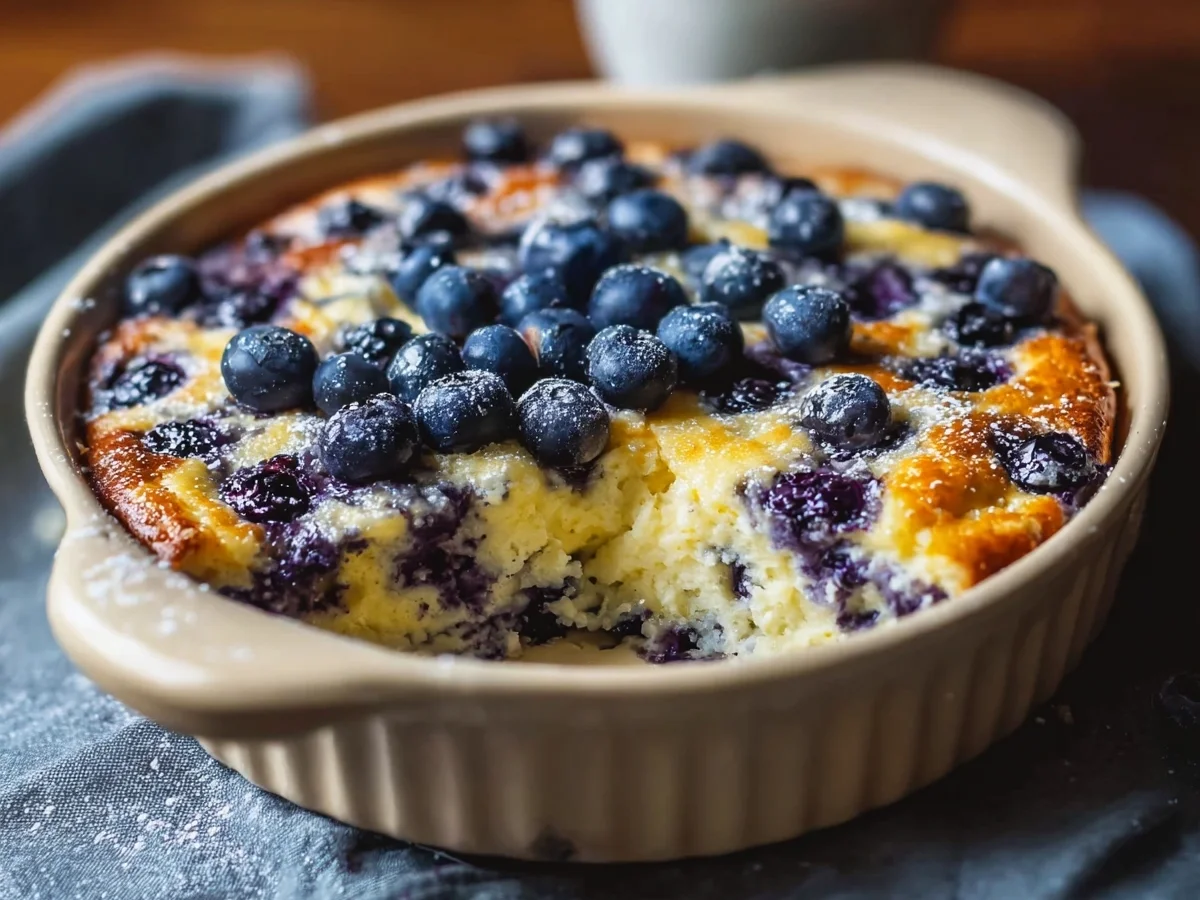 Creamy Blueberry Cottage Cheese Breakfast Bake - Image 1
