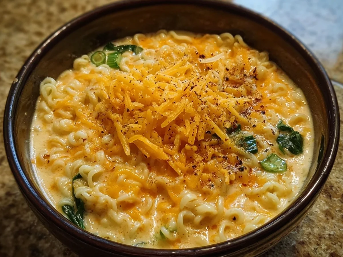 Creamy Cheesy Ramen Noodles: Guilt-Free & Quick Dinner - Image 2