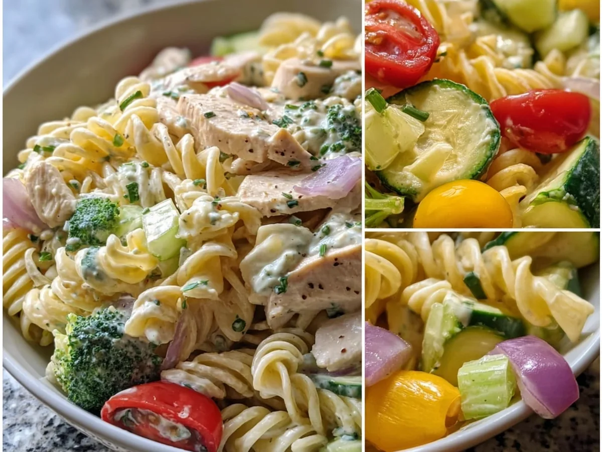 Creamy Ranch Protein Pasta Salad for Easy Meal Prep - Image 1