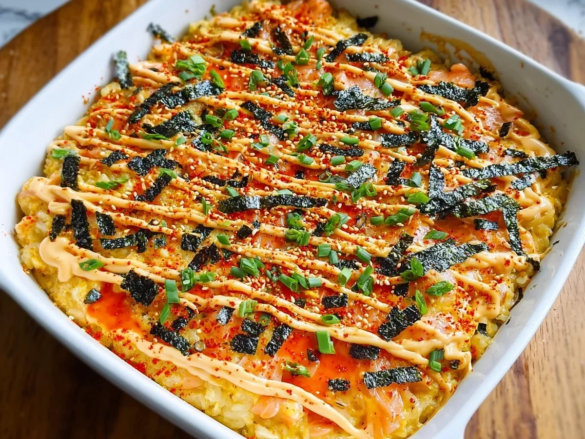 Creamy Salmon Sushi Bake: Easy & Flavorful Dinner - Image 2