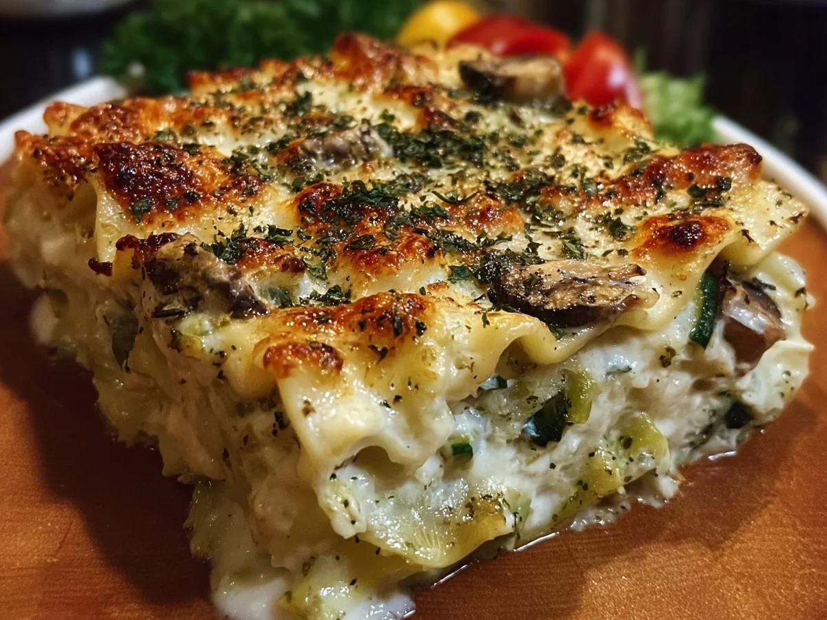 Creamy Vegetable Lasagna with White Sauce - Image 1