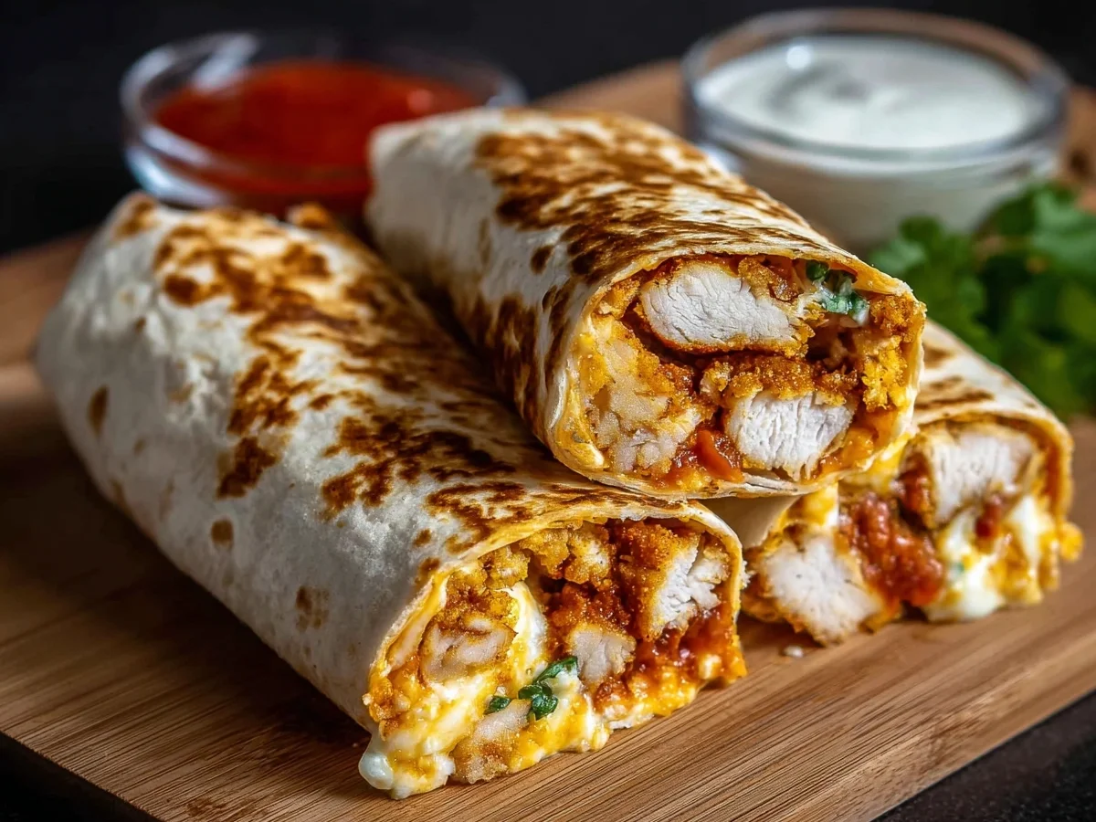 Crispy Air Fryer Chicken & Mozzarella Wraps - Image 1
