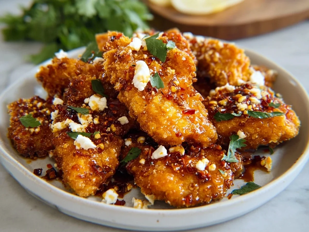 Crispy Hot Honey Feta Chicken - Quick & High Protein Dinner - Image 1