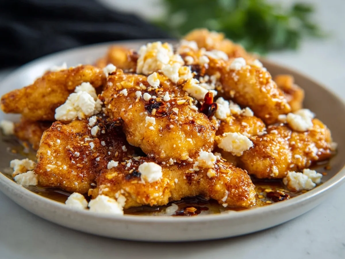 Crispy Hot Honey Feta Chicken - Quick & High Protein Dinner - Image 2