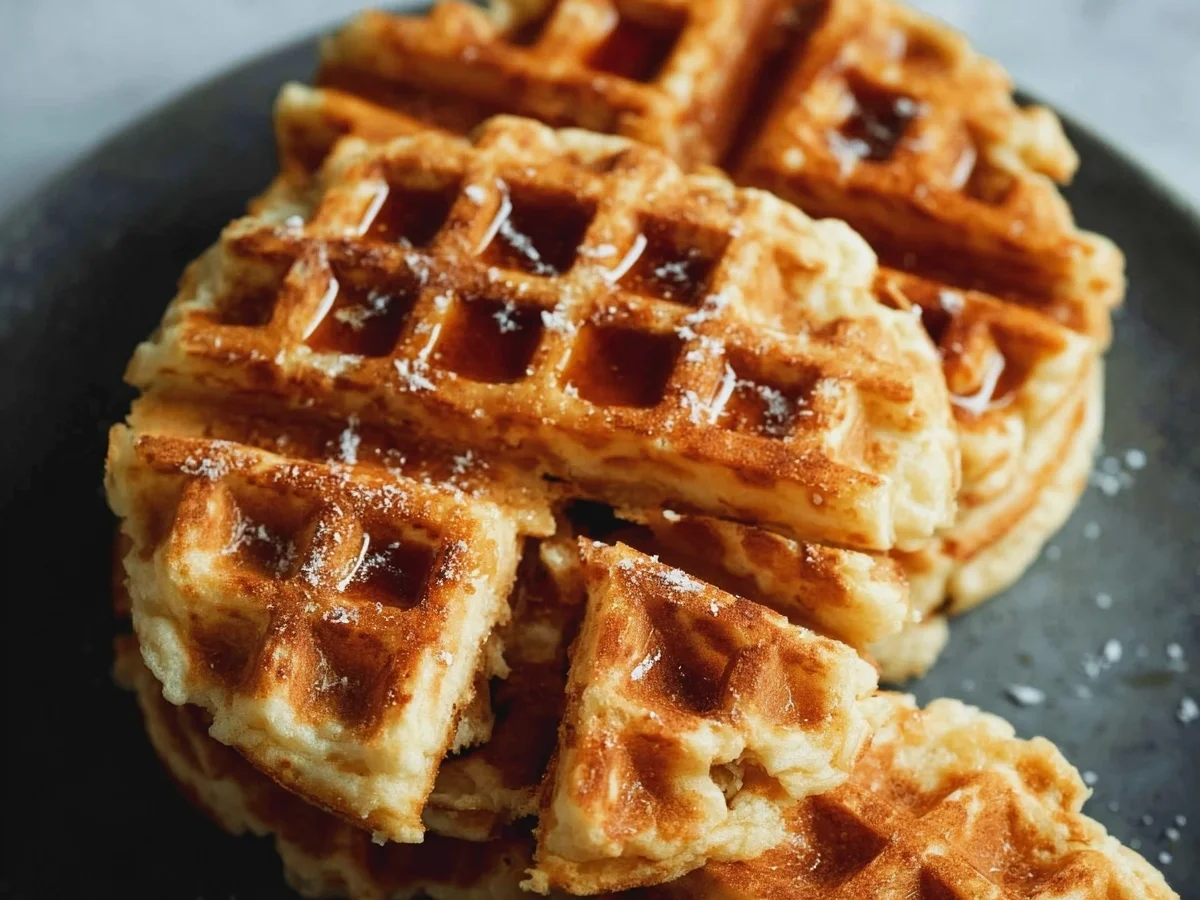 Crispy Protein Powder Waffles: High Protein Breakfast - Image 1