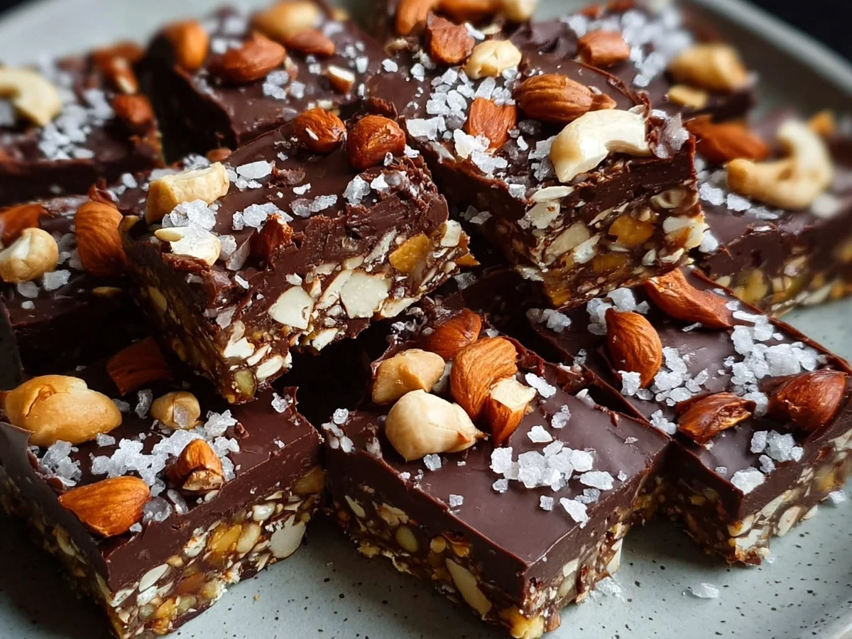 Dark Chocolate Sea Salt Nut Bars: Healthy Snack - Image 2