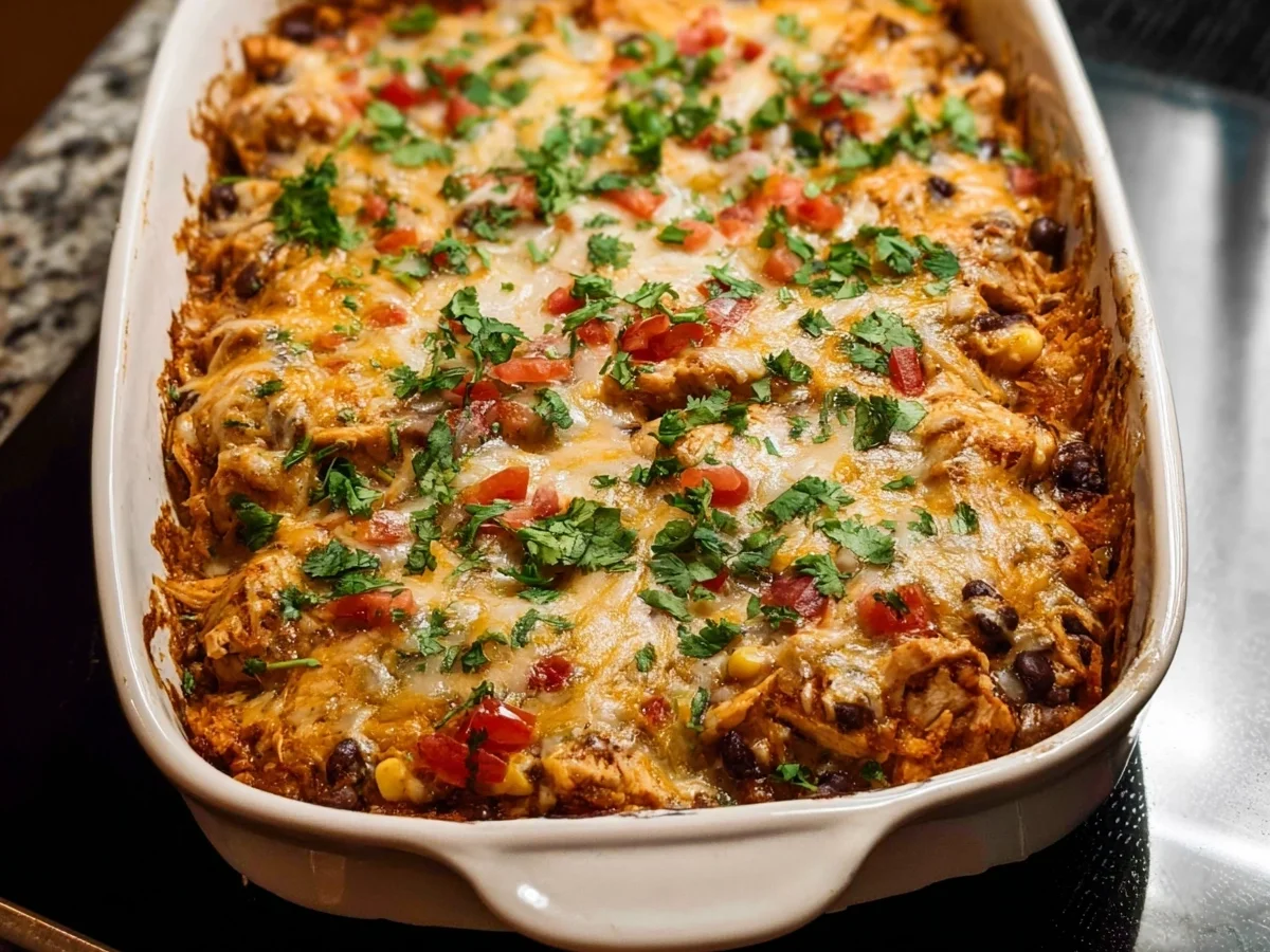 Easy Chicken Burrito Casserole for Dinner - Image 1