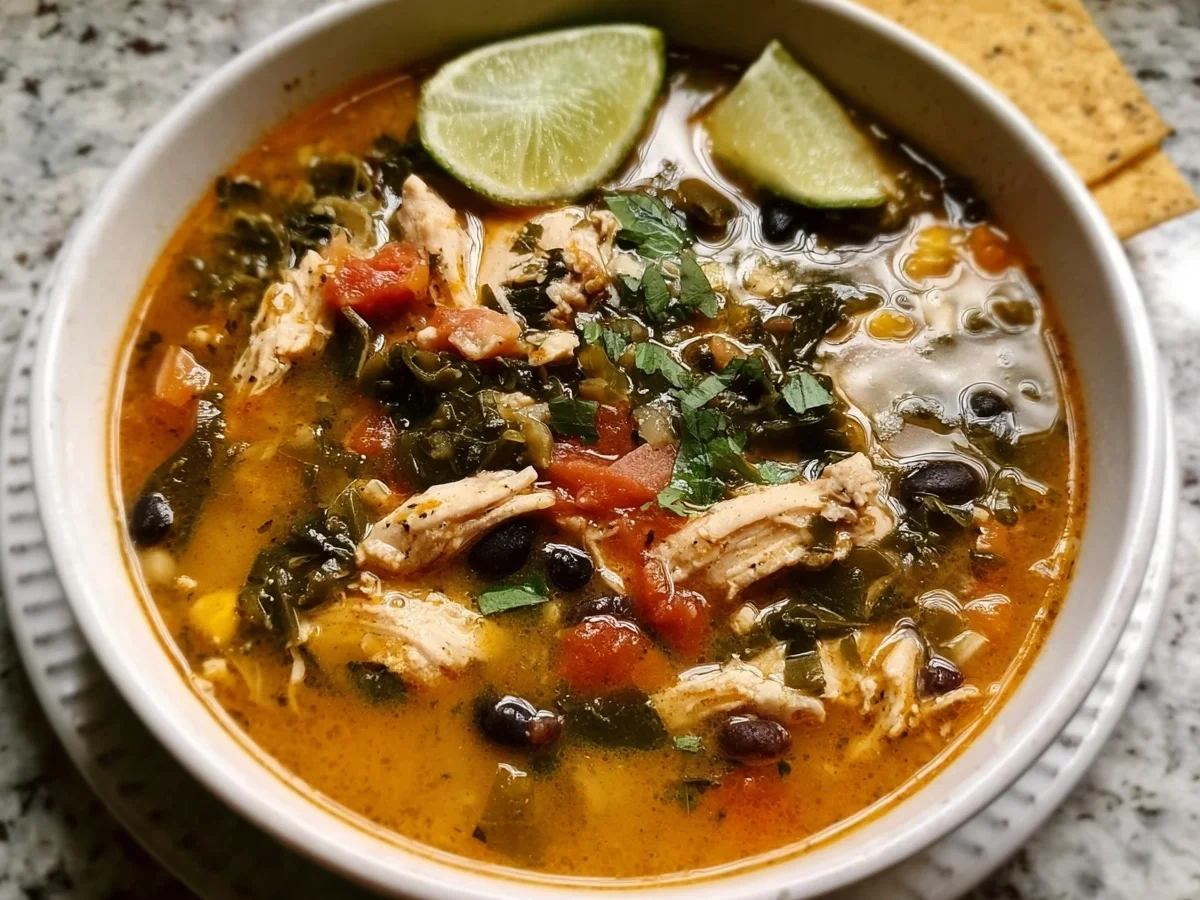 Easy Chicken Poblano Black Bean Soup Recipe - Image 2