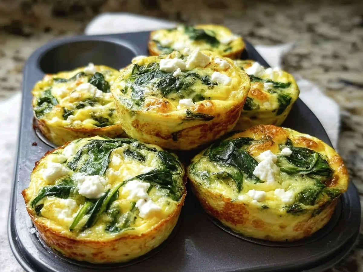 Egg Muffins with Spinach & Feta: Easy Meal Prep Breakfast - Image 1