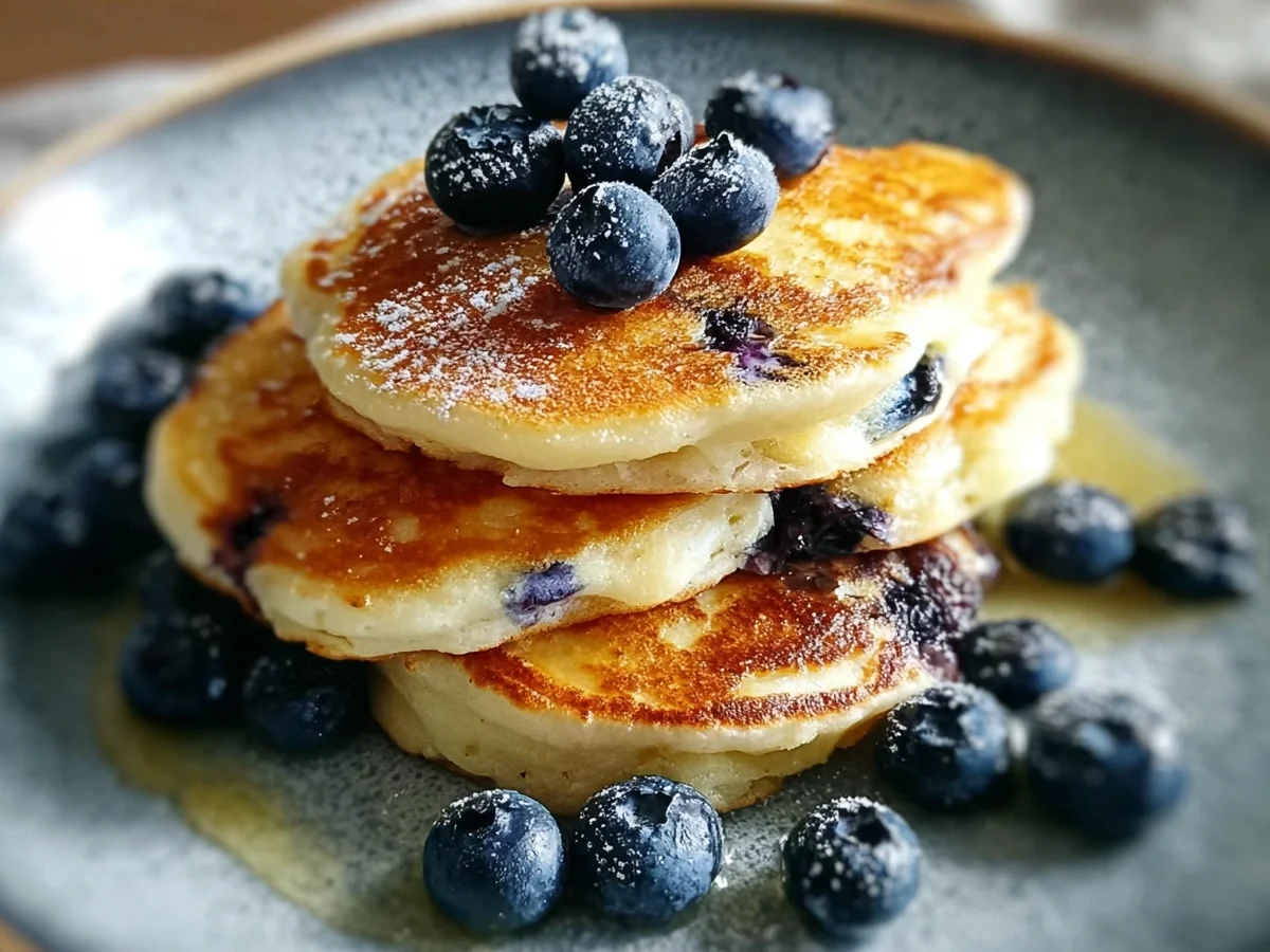 Fluffy Greek Yogurt Blueberry Pancakes - Image 1