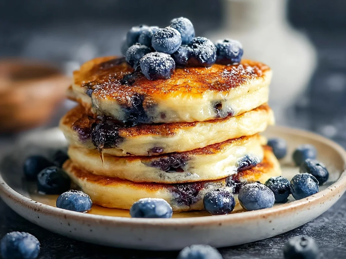 Fluffy Greek Yogurt Blueberry Pancakes - Image 2