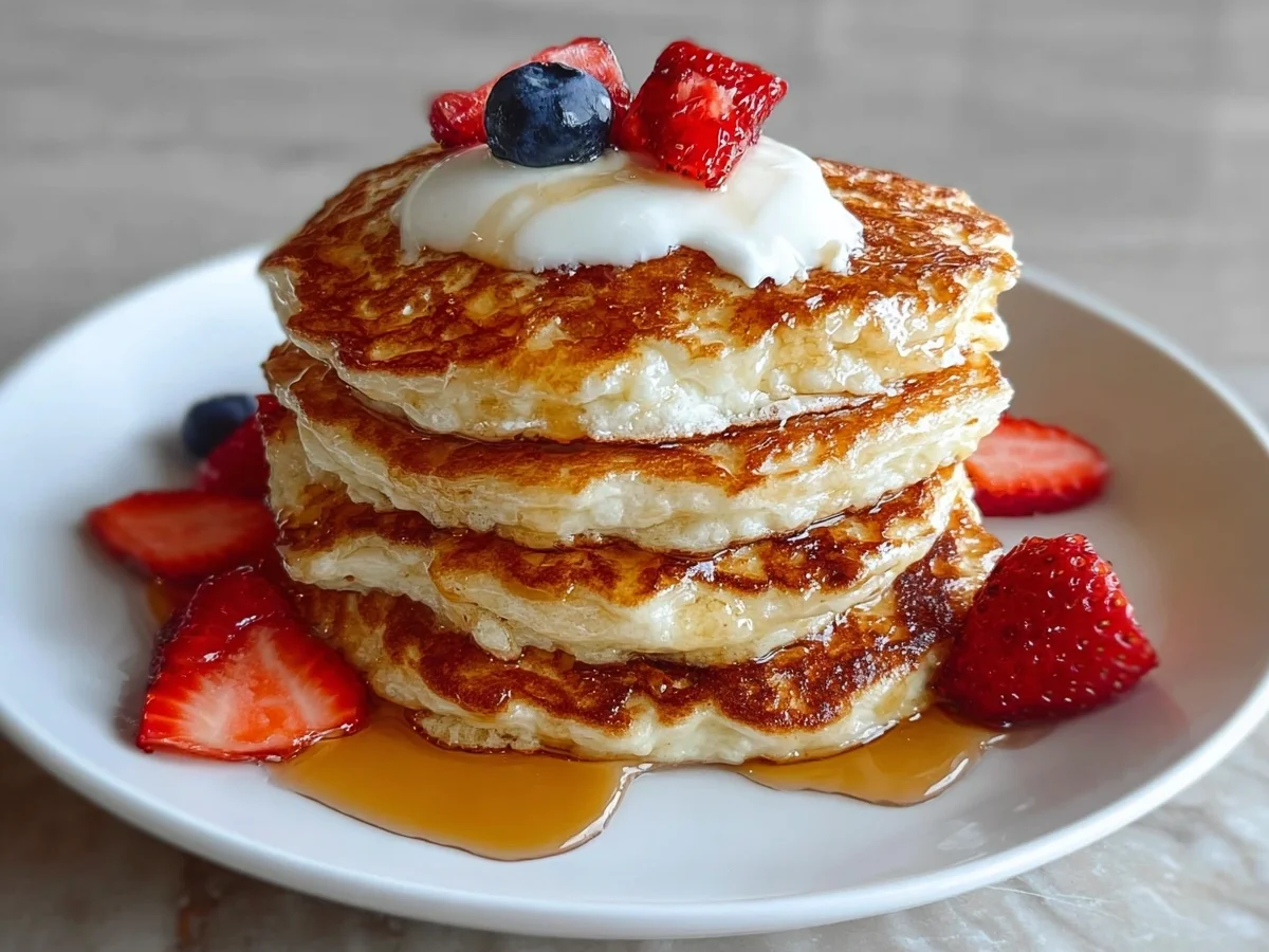Fluffy High Protein Cottage Cheese Pancakes - Image 1