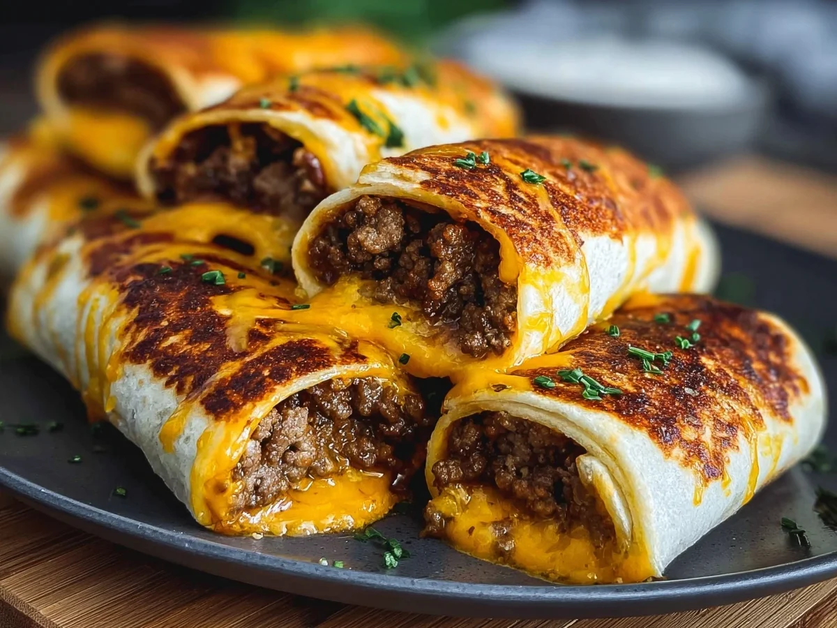 Garlic Butter Beef Cheeseburger Rollups Recipe - Image 2