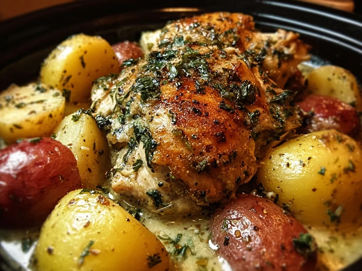 Garlic Parmesan Crockpot Chicken & Potatoes Recipe - Image 2