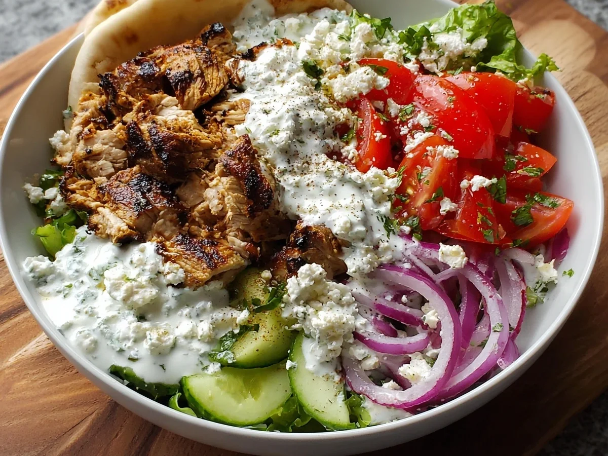 Greek Chicken Gyro Bowl: 35g Protein Meal Prep - Image 1
