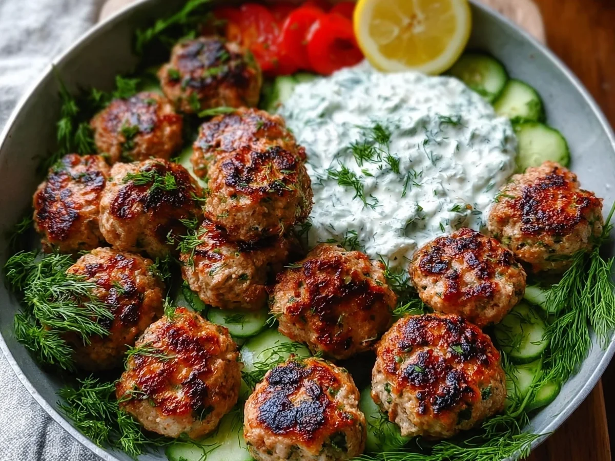 Greek Turkey Meatballs with Tzatziki | Meal Prep Ready - Image 1