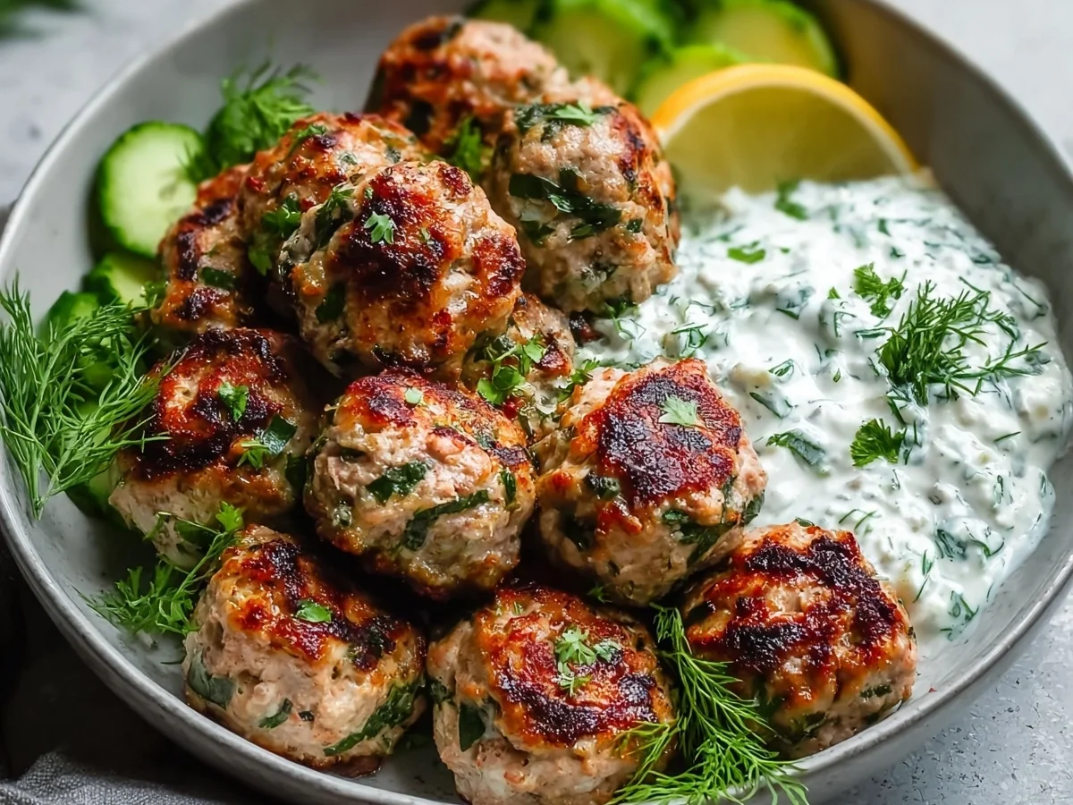 Greek Turkey Meatballs with Tzatziki | Meal Prep Ready - Image 2