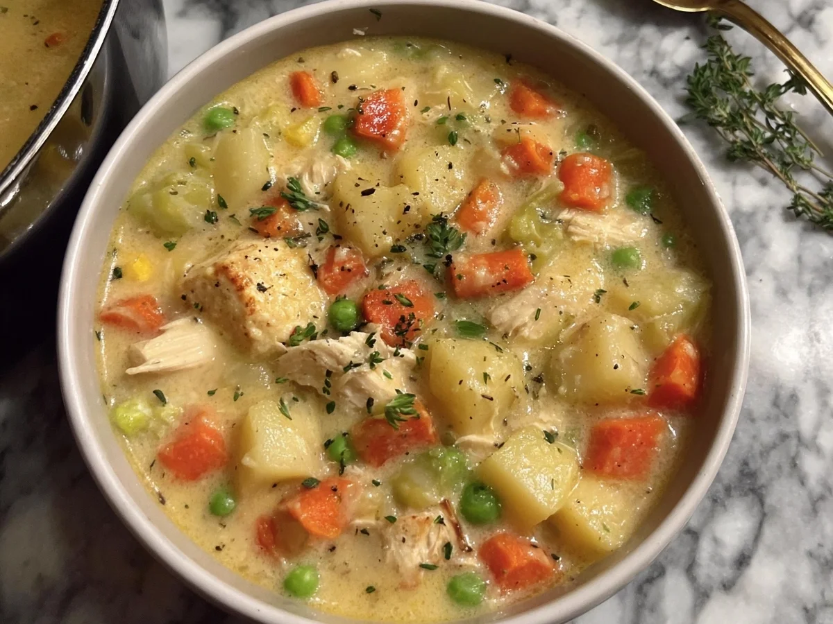 Healthy Chicken Pot Pie Soup: Protein-Packed & Easy - Image 1