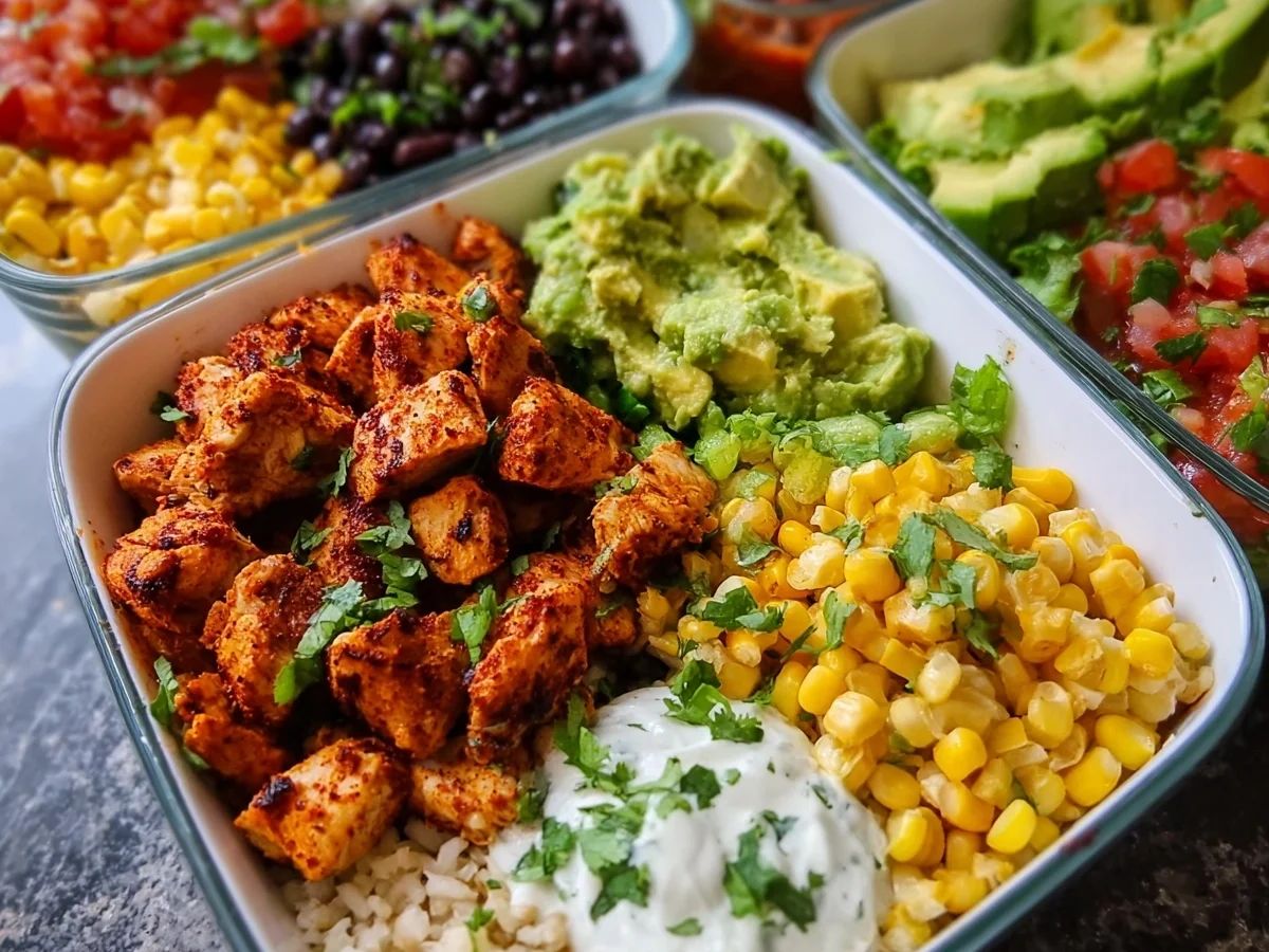 Healthy Chicken Taco Bowls: Quick High-Protein Dinner - Image 1
