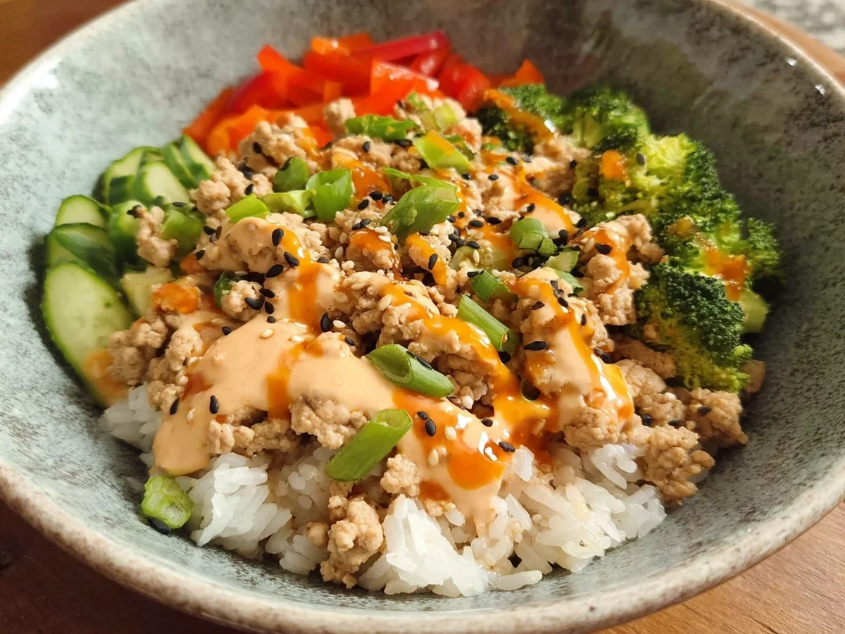 Healthy Ground Turkey Rice Bowls: High-Protein Meal - Image 1
