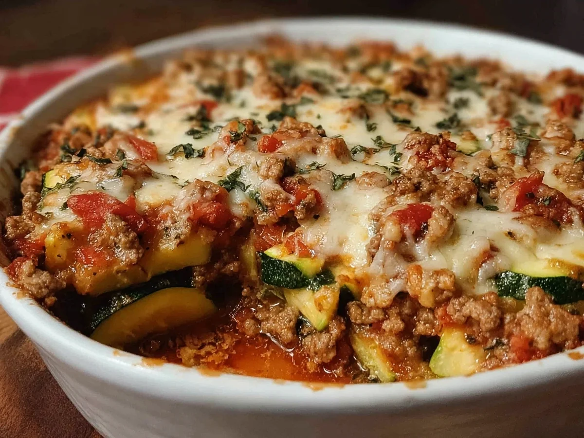 Healthy Ground Turkey Zucchini Casserole - Image 1