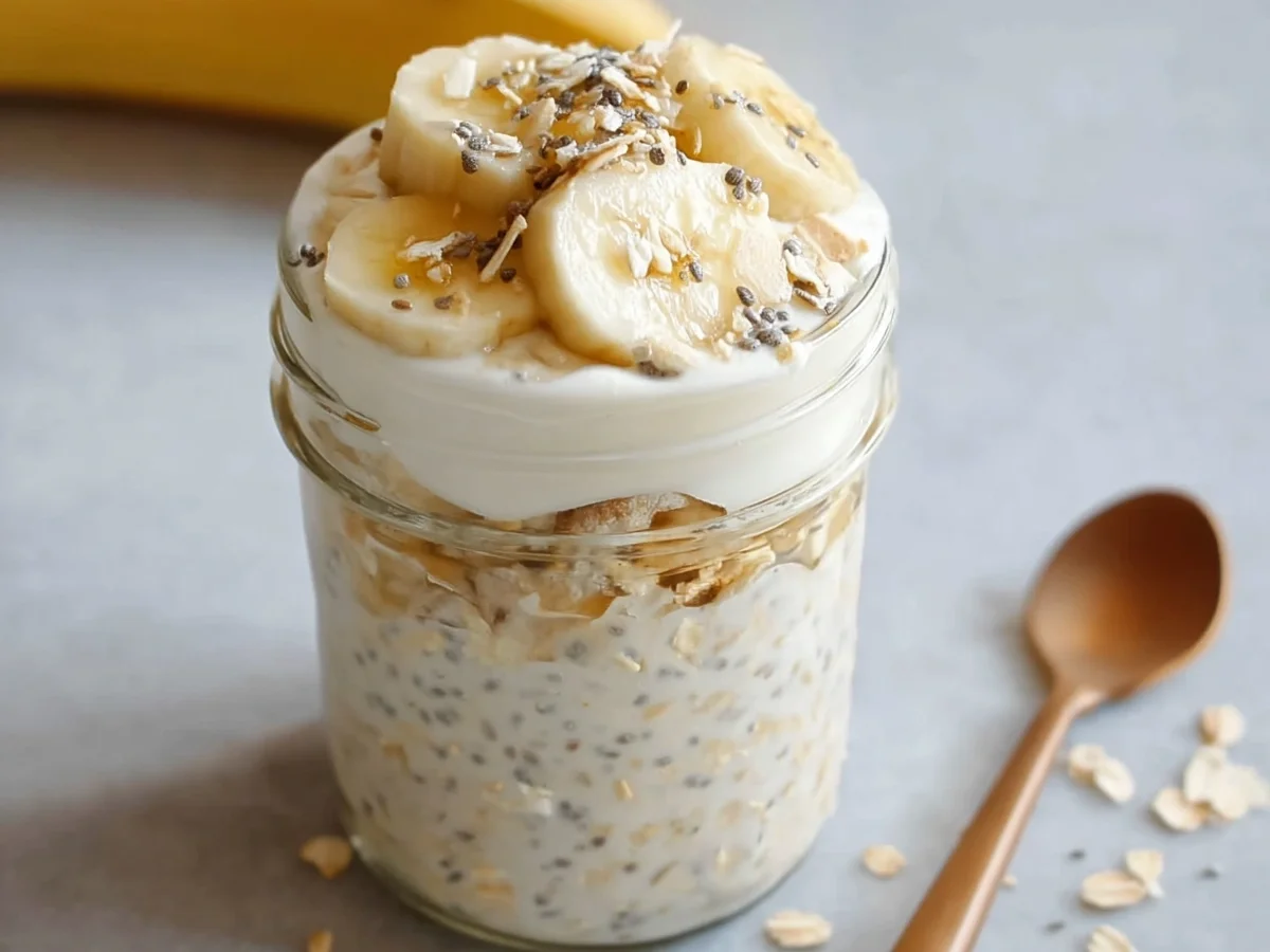 High Protein Banana Cream Pie Overnight Oats - Image 1