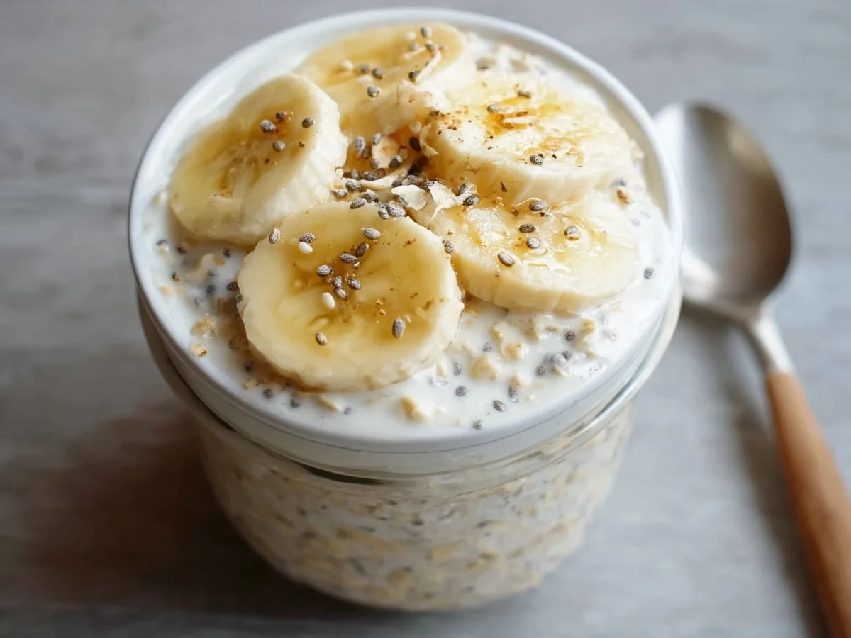 High Protein Banana Cream Pie Overnight Oats - Image 2