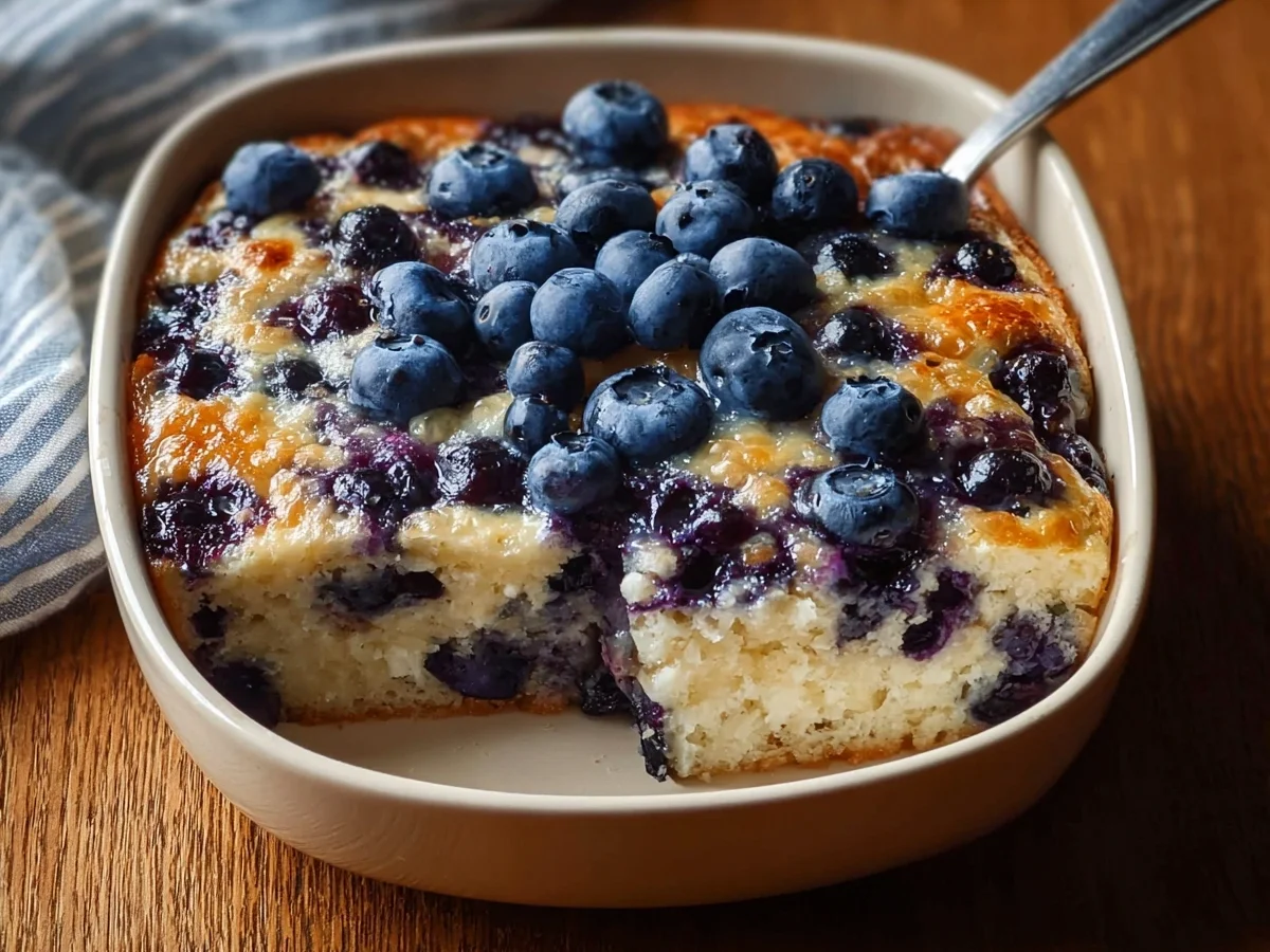 High Protein Blueberry Cottage Cheese Breakfast Bake - Image 1