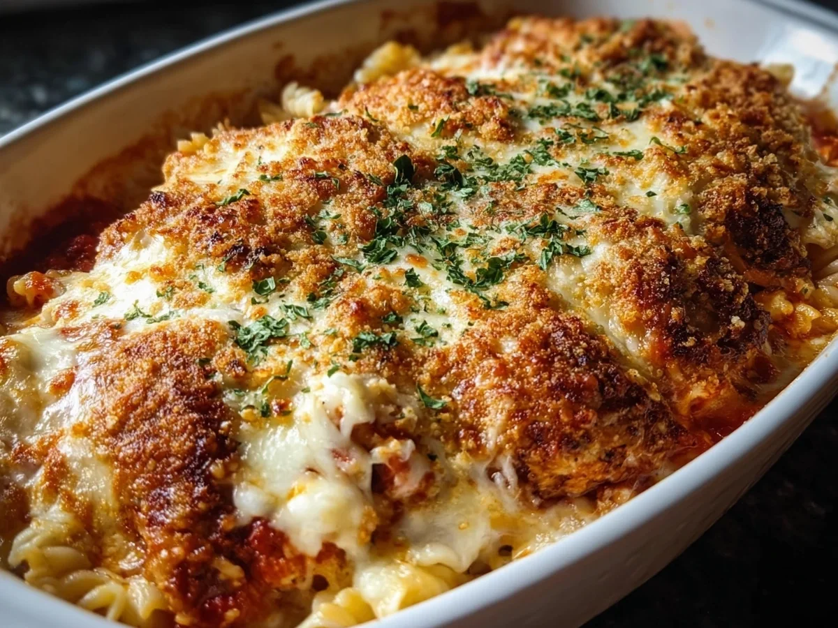 High Protein Chicken Parmesan Casserole for Families - Image 1