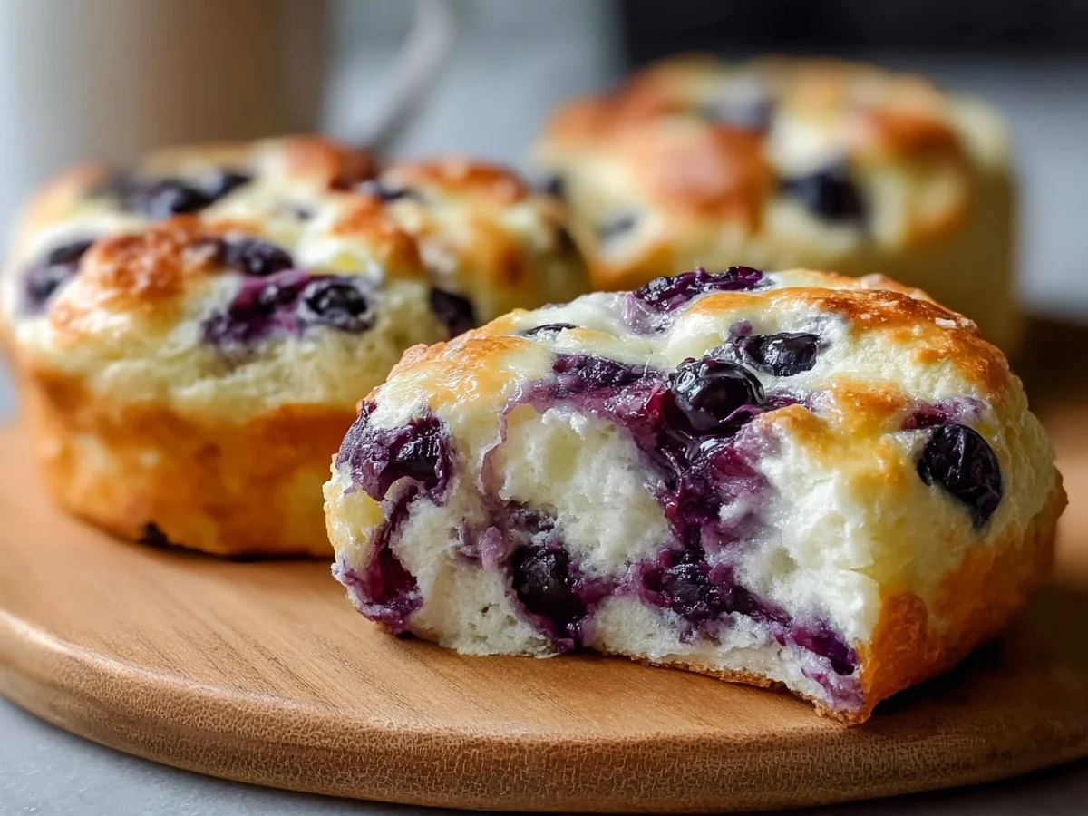 High Protein Cottage Cheese Blueberry Cloud Bread - Image 1
