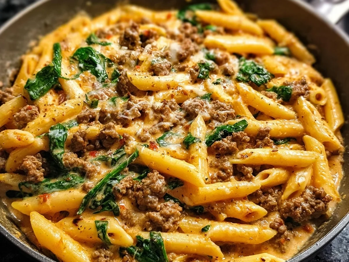 High Protein Creamy Beef Pasta for Quick Dinner - Image 2