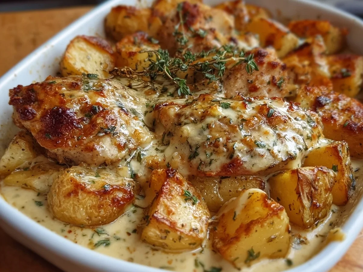 High-Protein Creamy Garlic Cheesy Chicken & Potatoes - Image 2