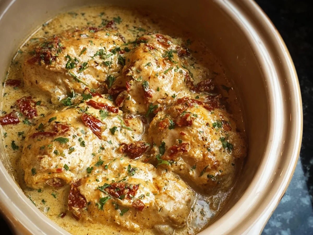 High Protein Crockpot Marry Me Chicken Recipe - Image 1