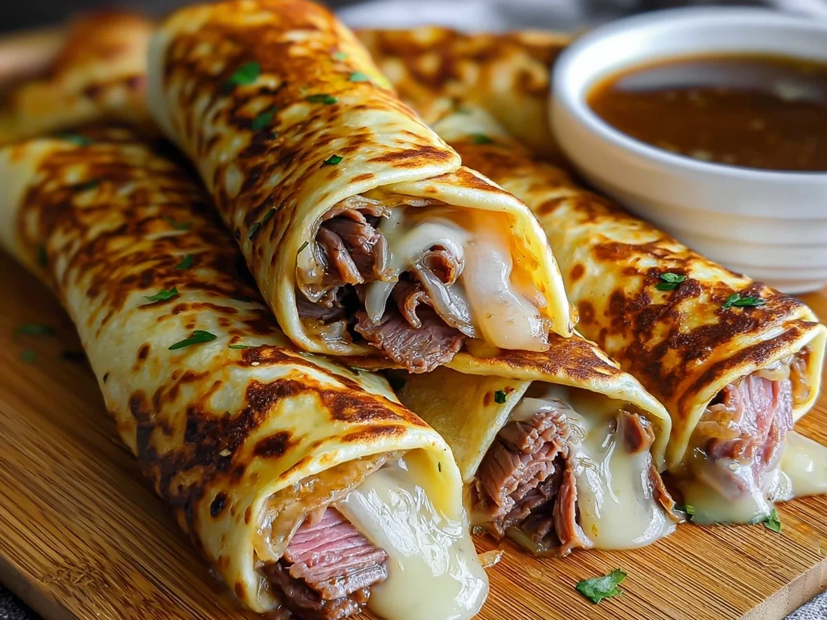 High-Protein French Dip Tortilla Roll Ups - Image 1
