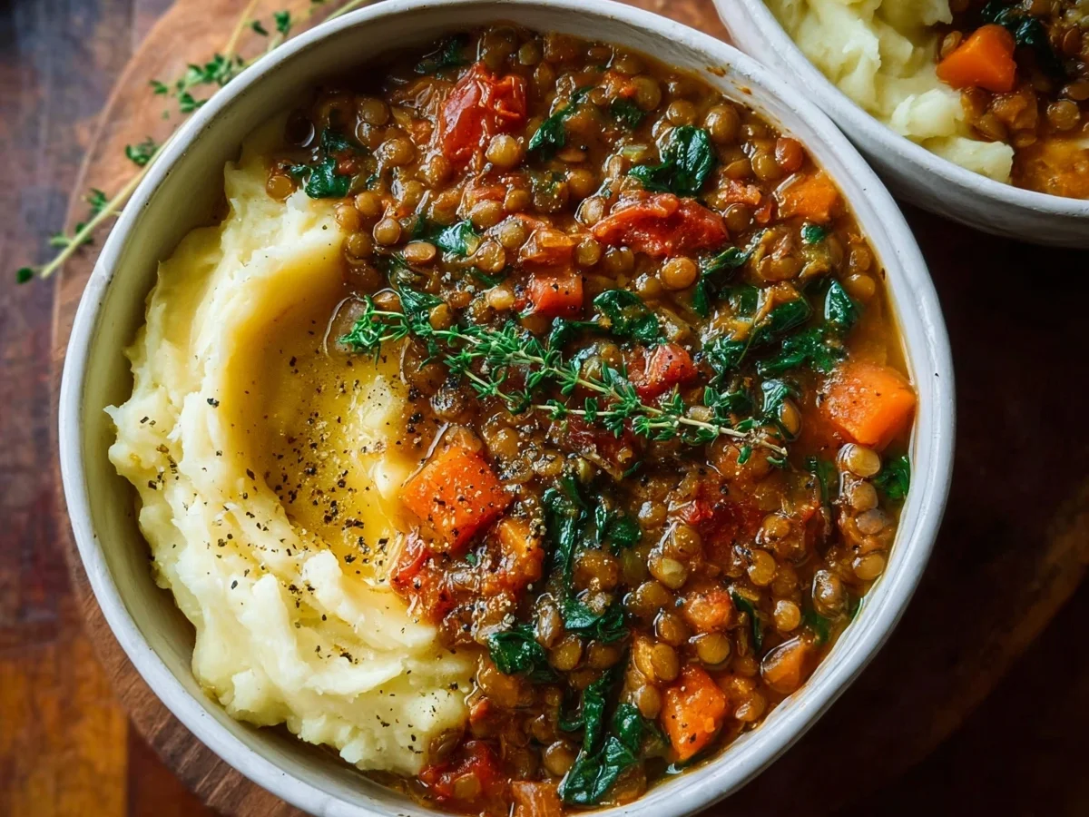 High Protein Lentil Stew & Creamy Mashed Potatoes - Image 2