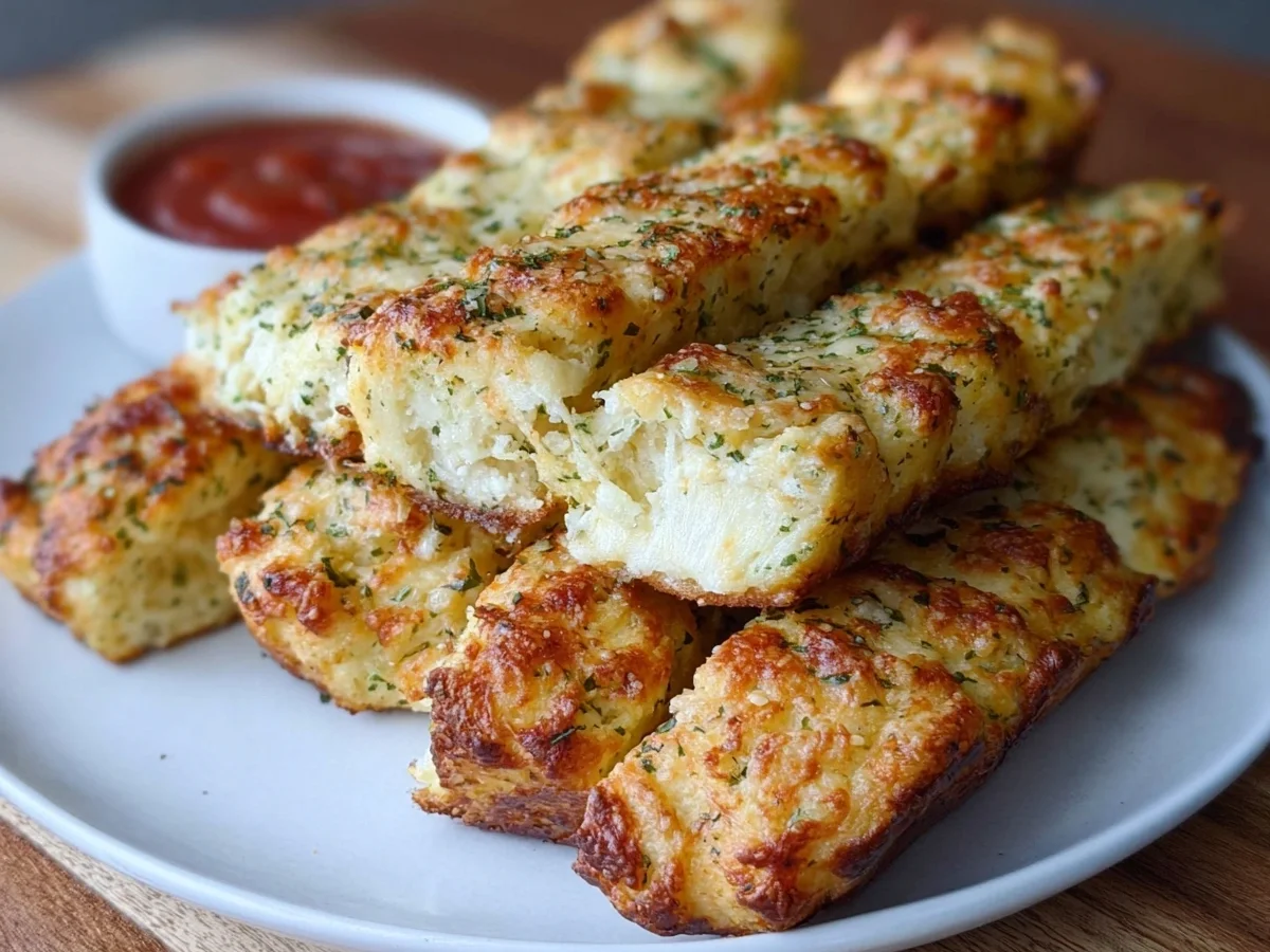High Protein Low Carb Cottage Cheese Breadsticks - Image 1