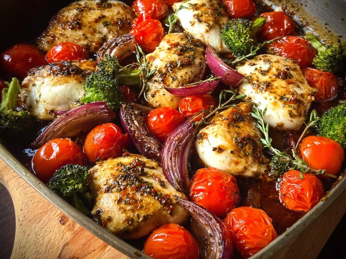 High Protein One Pan Balsamic Chicken & Veggies - Image 2