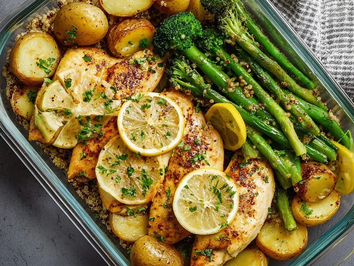Lemon Garlic Chicken Meal Prep: High Protein Recipe - Image 1