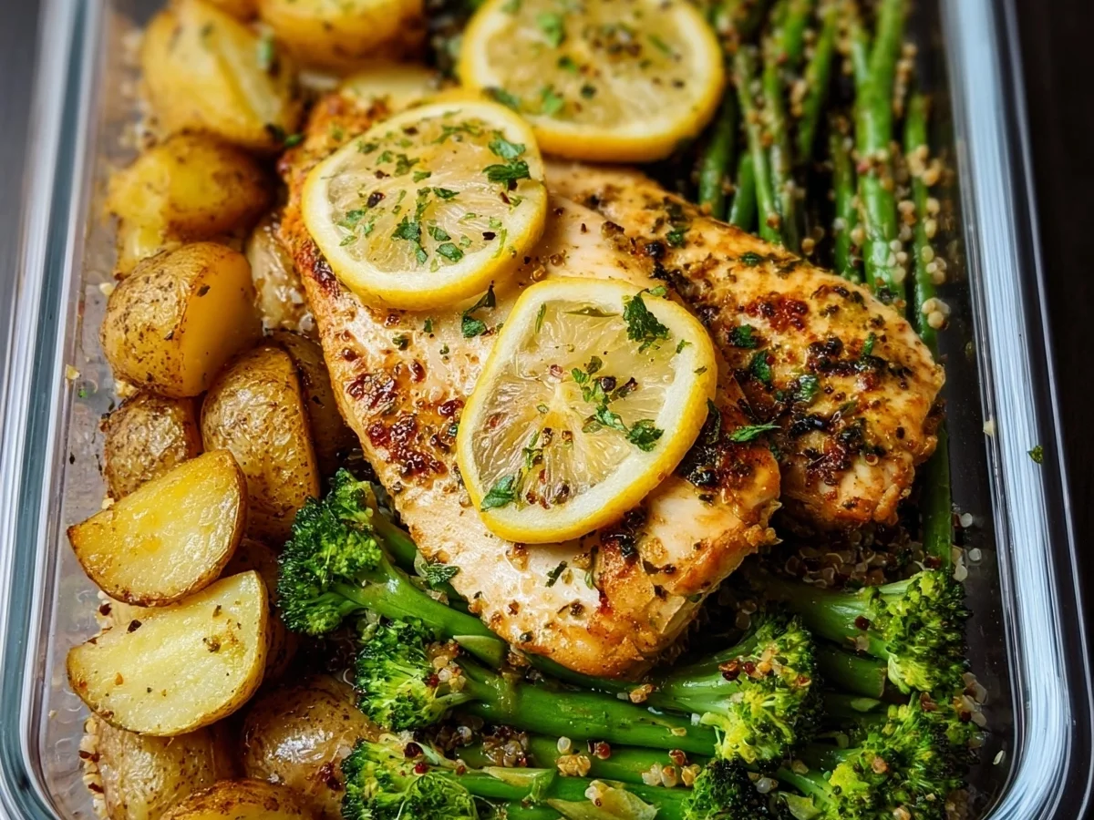 Lemon Garlic Chicken Meal Prep: High Protein Recipe - Image 2