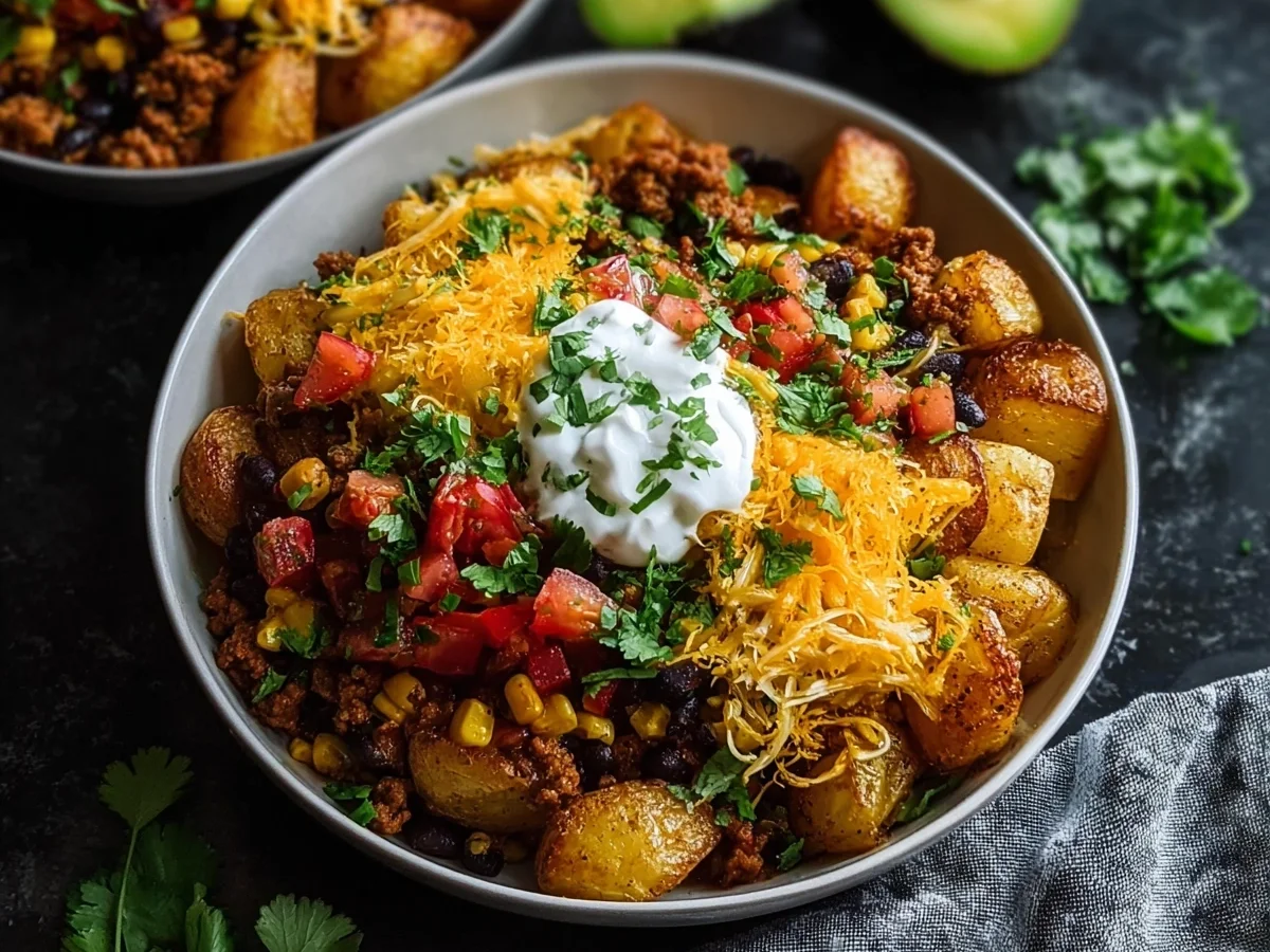 Loaded Potato Taco Bowl | High Protein & Flavorful - Image 1