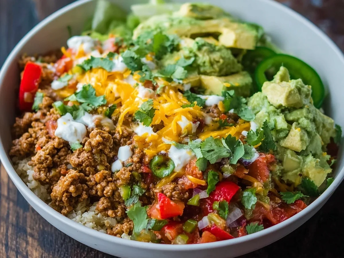 Low Carb Burrito Bowl: 25-Min Protein-Packed Meal - Image 1