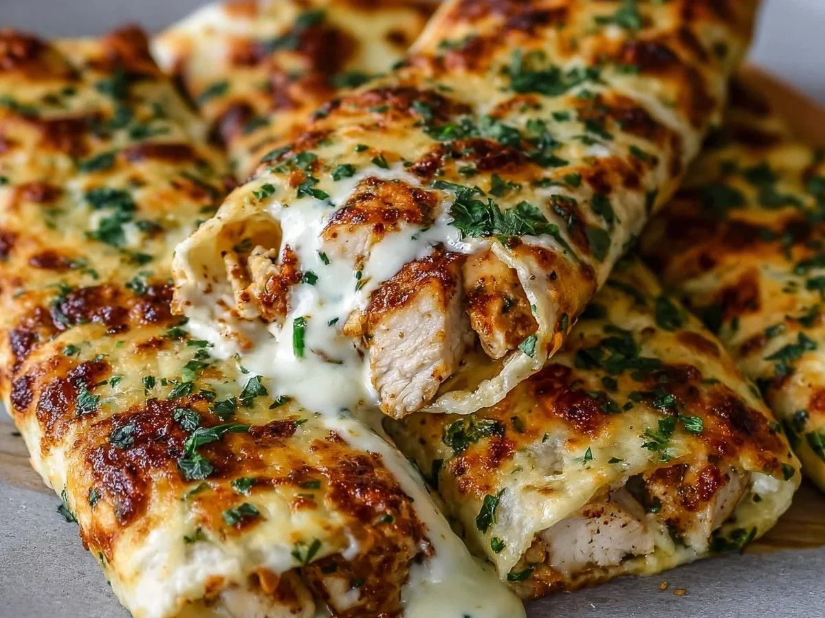 Low Carb Cheesy Garlic Chicken Wraps: Quick Keto Delight - Image 2