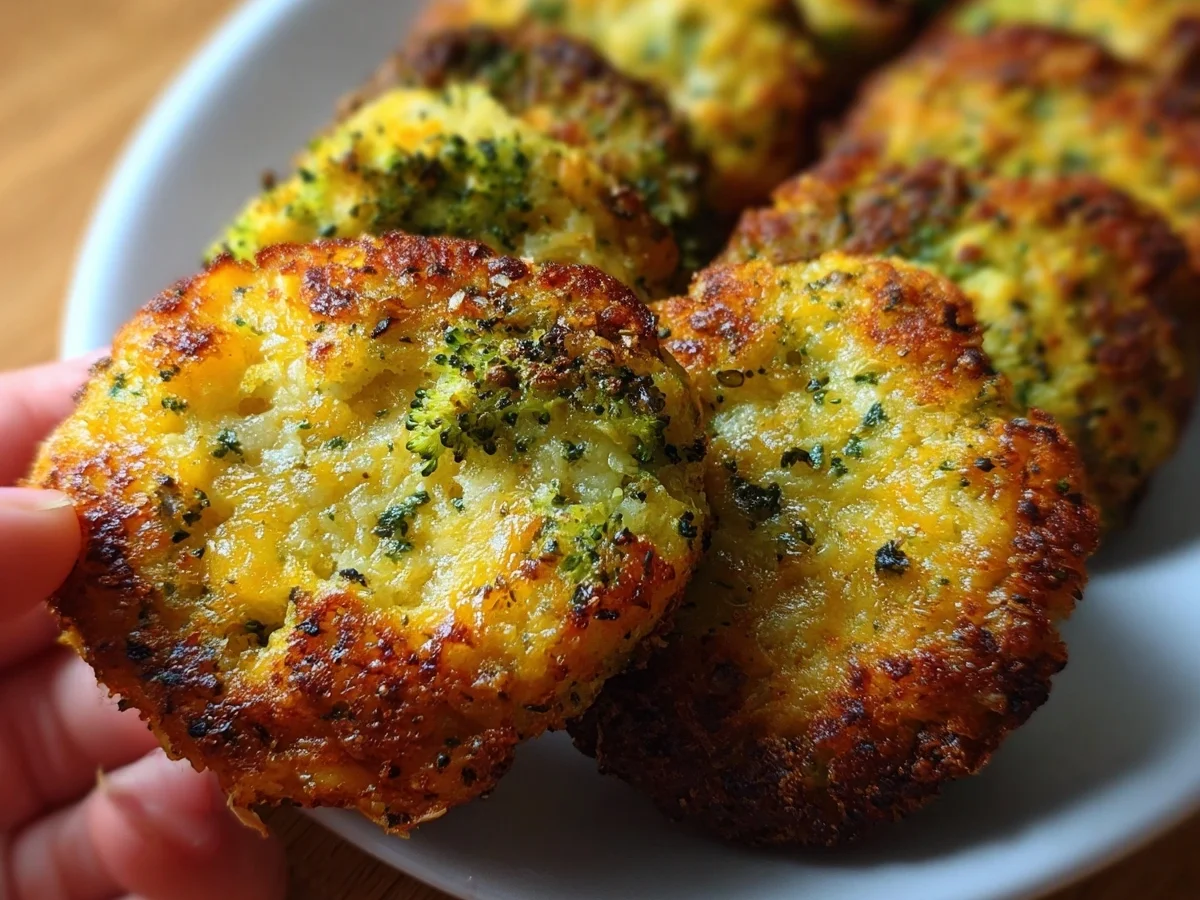 Low-Carb Crispy Broccoli Cheese Rounds - Keto Snack - Image 1