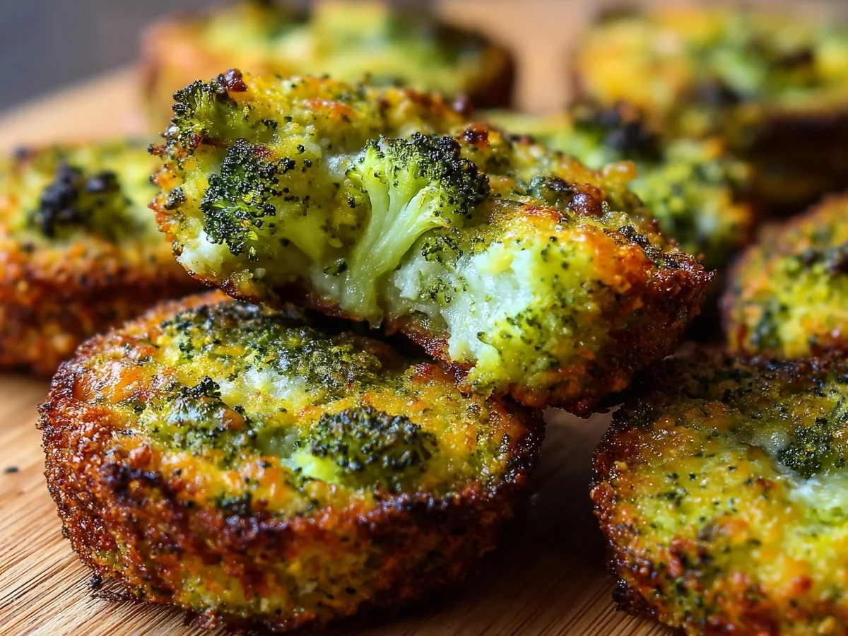 Low-Carb Crispy Broccoli Cheese Rounds - Keto Snack - Image 2