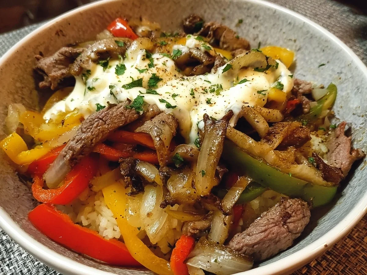 Low Carb Philly Cheesesteak Bowl: High Protein Meal - Image 2