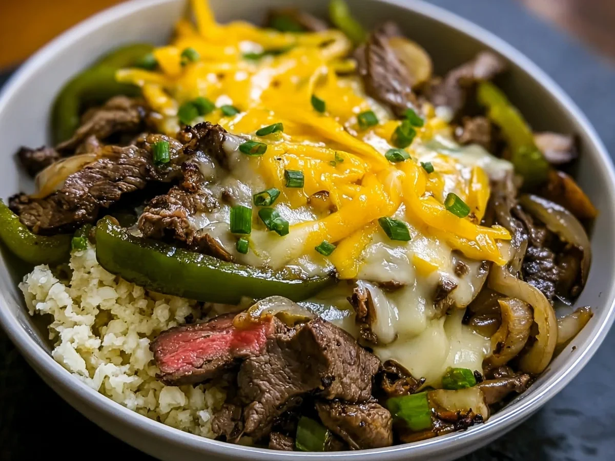 Low-Carb Philly Cheesesteak Bowls: Easy Meal Prep - Image 1