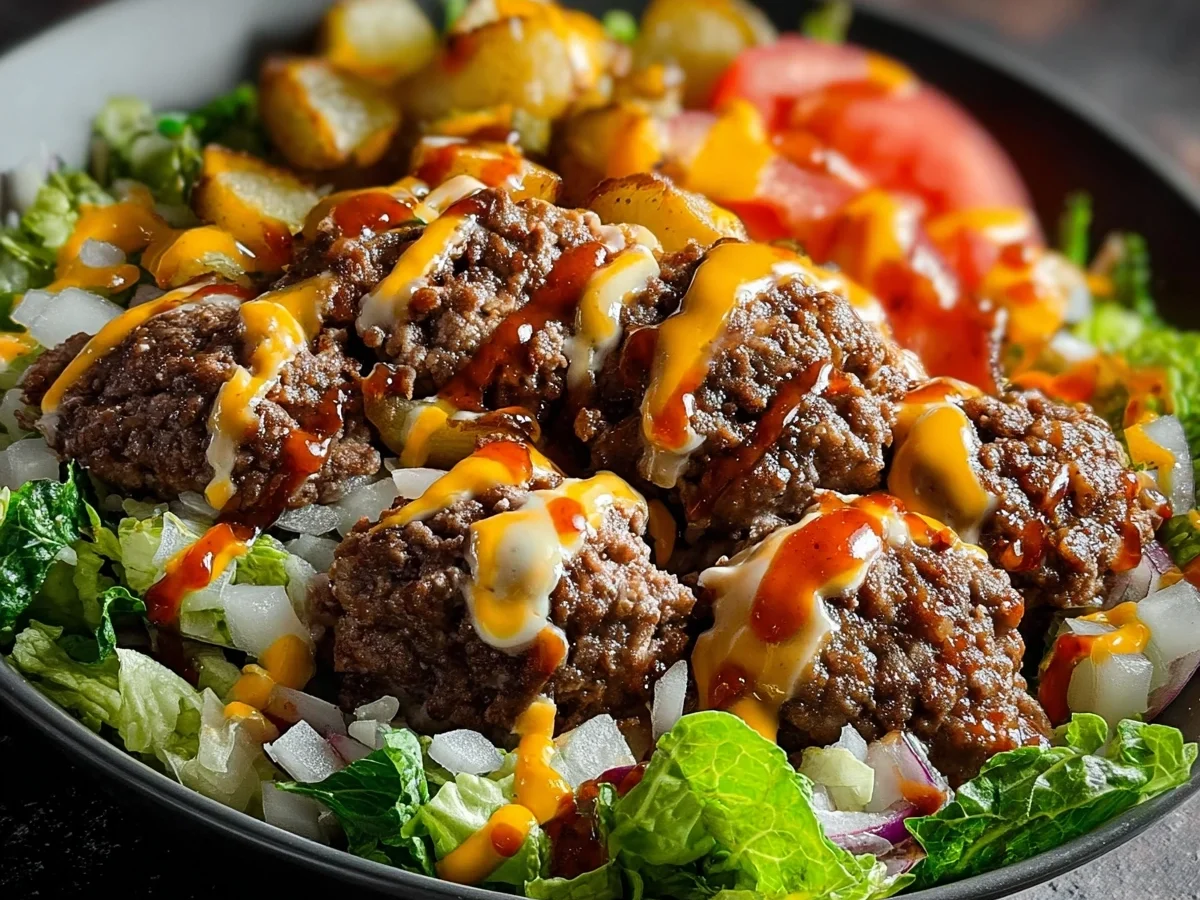 Low-Carb Smash Burger Bowl: High-Protein & Flavorful - Image 2