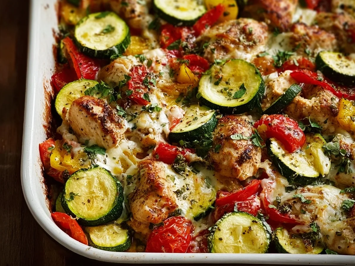 Mediterranean Chicken Zucchini Bake: Easy 30g Protein Meal - Image 1